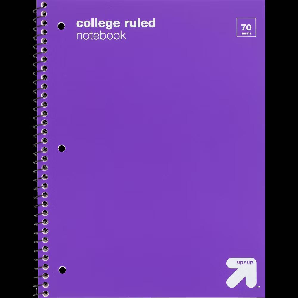 College Ruled 1 Subject Flexible Plastic Cover Spiral Notebook - Image 17