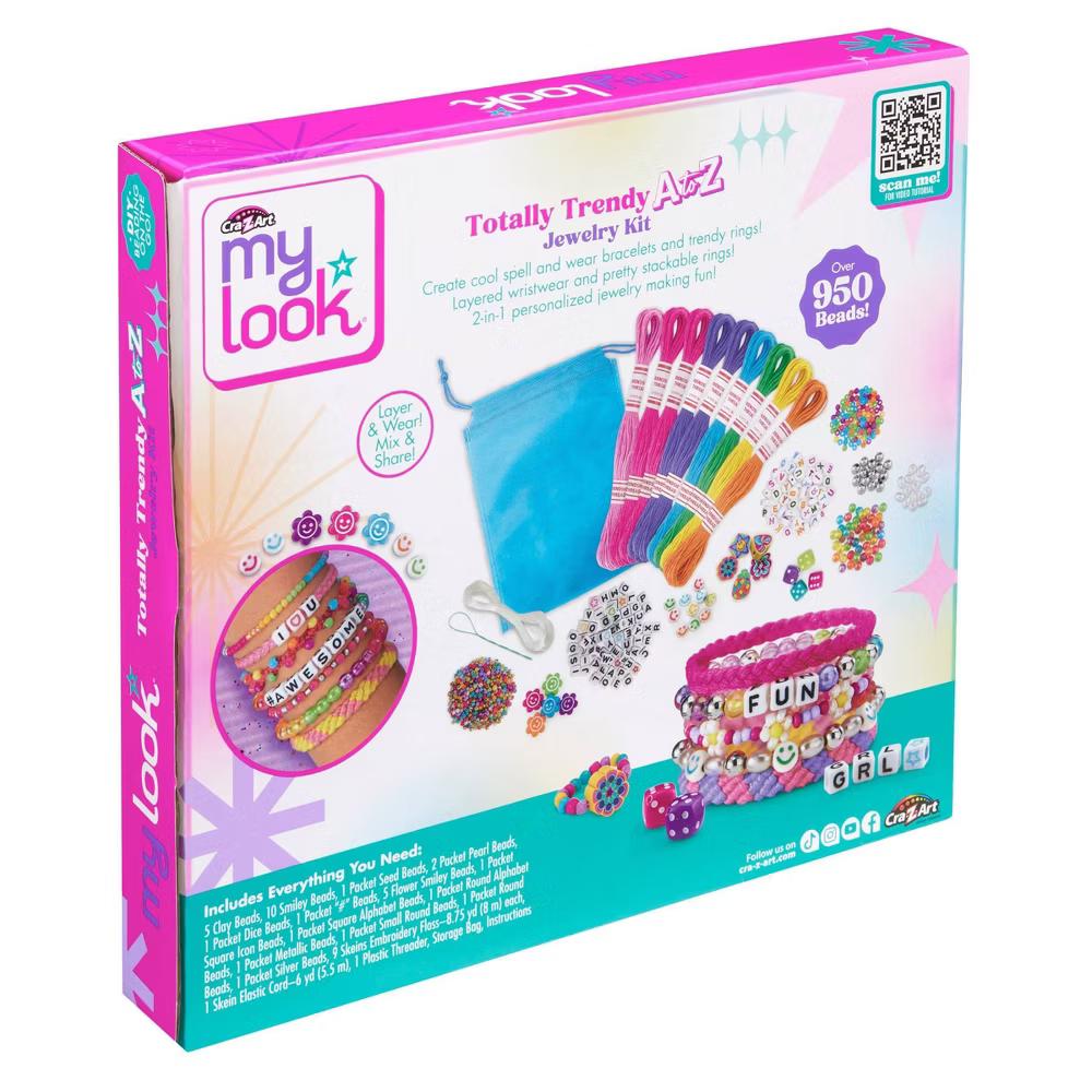 My Look A to Z Jewelry Kit: Creative Thinking Craft, Includes Beads & Elastic Cord - Image 5
