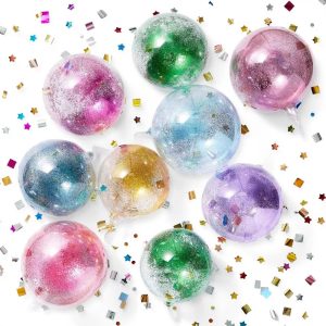 18ct Glitter Set - Multicolor Craft Embellishments, Loose PET Material, 6+ Years, 18 Pieces
