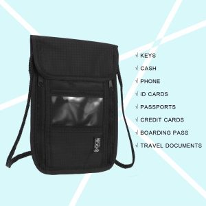 Waterproof Passport Holder Travel Neck Wallets for Women Men