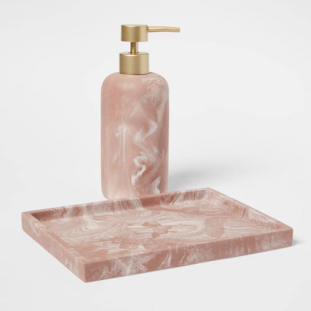 Pink Quartz Resin Tray