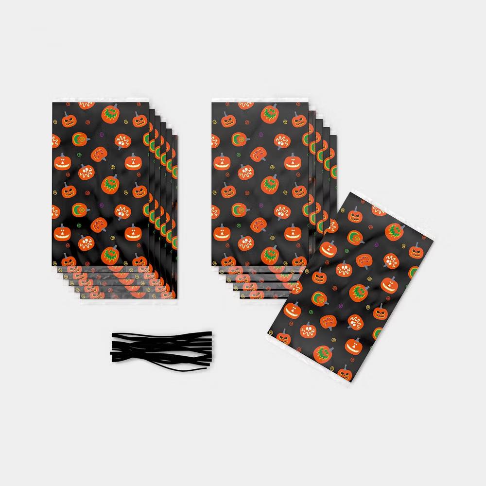 12ct Pumpkins Cello Bag Party Favor - Image 2