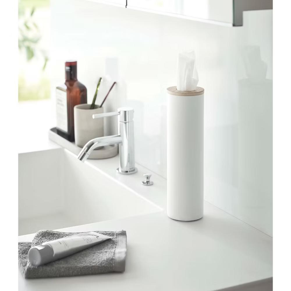 Home Round Tissue Case - Steel Wood - Image 2