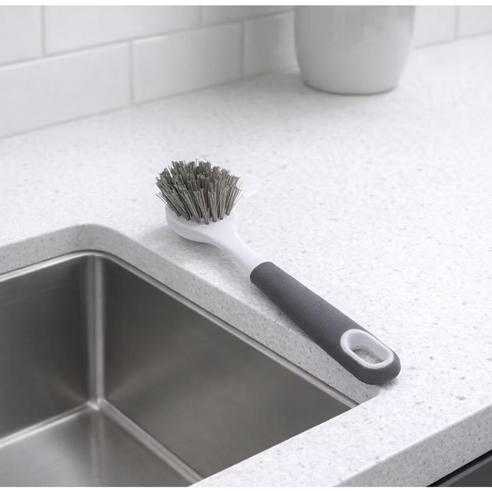 Home Mart Goods Dish Brush Cleaner with Ergonomic Non‑Slip Handle – Stiff Bristles for Tough Scrubbing