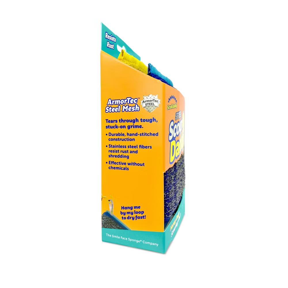 Heavy Duty Scouring Pad - 2ct: Foam, Steel Material - Image 3