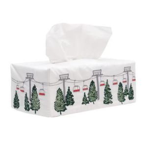 RightSide Designs Ski Lift and Pines Large Tissue Box Cover