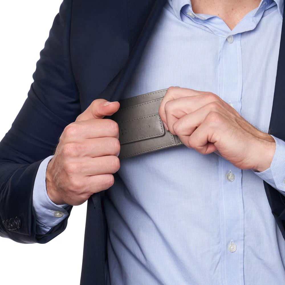 Alpine Swiss Harper Mens RFID Slim Money Clip Front Pocket Wallet Minimalist Leather ID Card Holder - Image 40