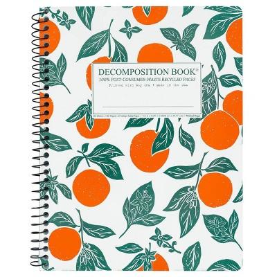 Decomposition Book 7.5"x9.75" College Ruled Spiral Notebook Oranges 160 Page