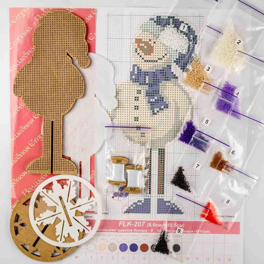 Crafts Bead embroidery kit on wood FLK-207 - Image 2