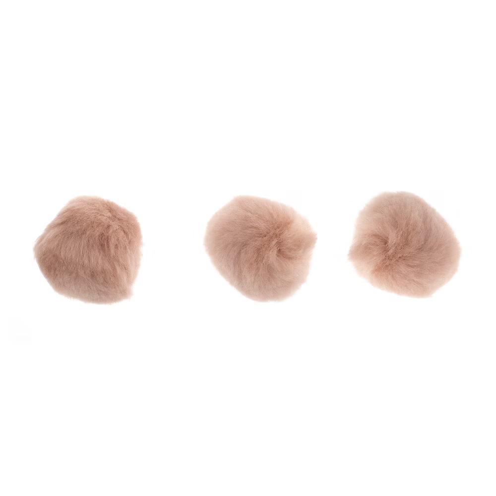 1in Beige Pom Poms for Crafts DIY Art Creative, 100pcs - Image 4