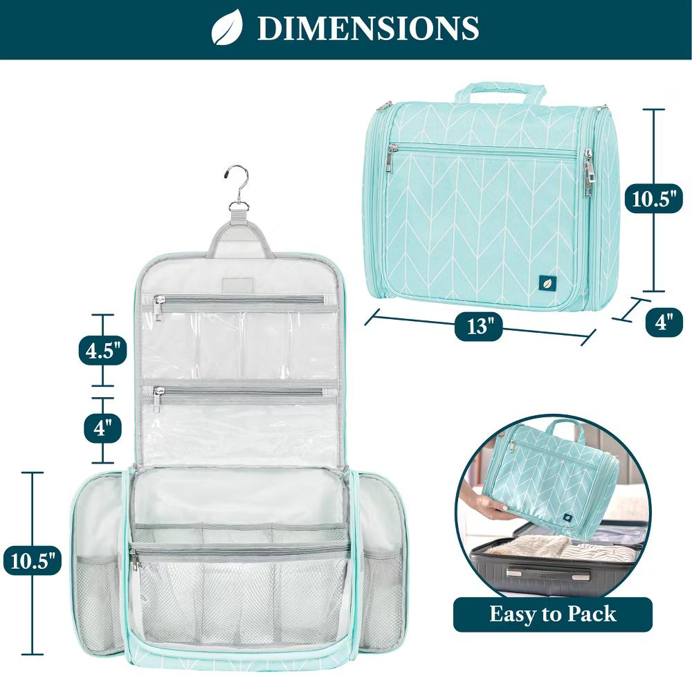 Large Hanging Toiletry Bag, Travel Women Men Cosmetic Organizer, Water Resistant Makeup Accessories Essentials Kit - Image 42