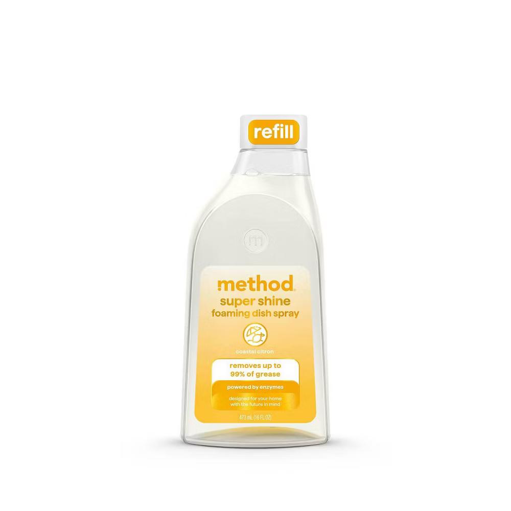 Method Super Shine Foaming Dish Spray Powered By Enzymes Coastal Citrus - Image 11