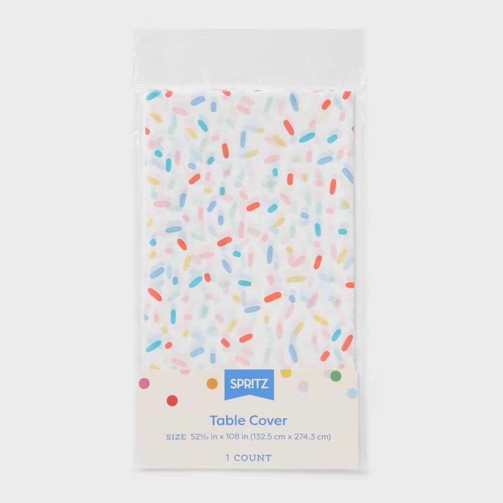 Sprinkle Print Ice Cream Social Rectangular Table Cover - Image 2