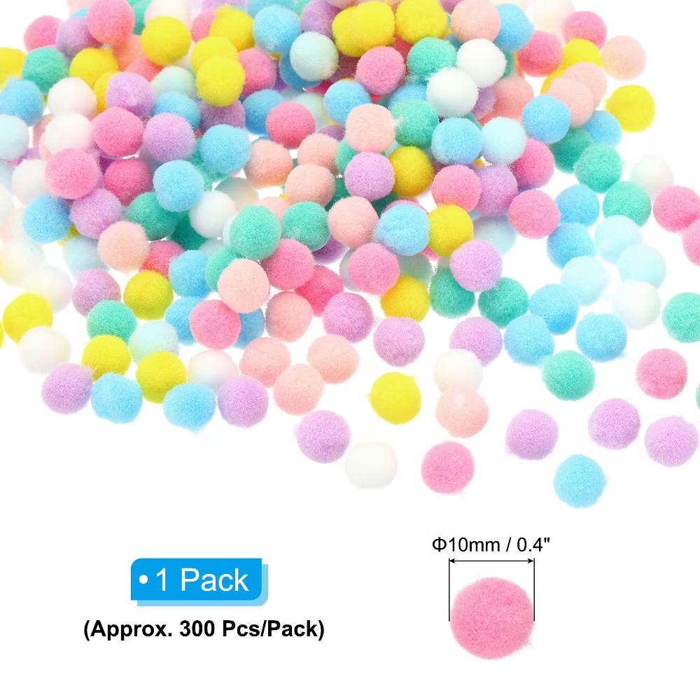 Creative DIY Craft High Elastic Home Art Supplies Pom Poms 0.4" - Image 3