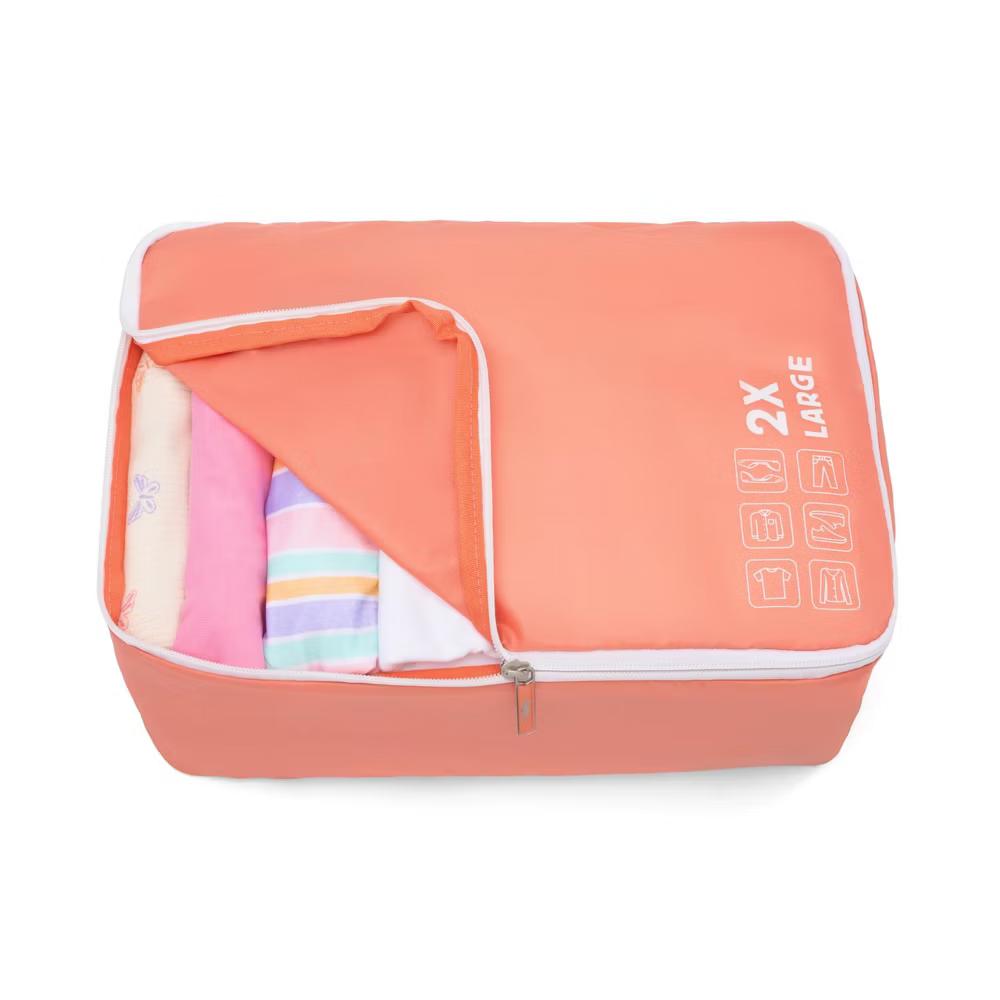 Atlantic 2 Pack Large 2X Deep Washable Packing Cubes in Orange - Image 2