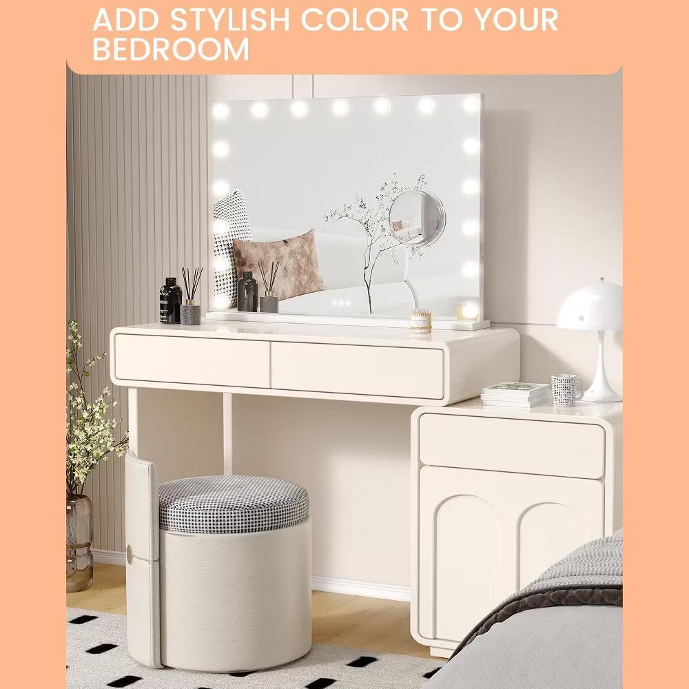 LED Vanity Mirror – Touch Control 3 Light Modes, Dimmable & 360° Rotation Makeup Mirror for Bathroom/Bedroom (1-Piece) - Image 26
