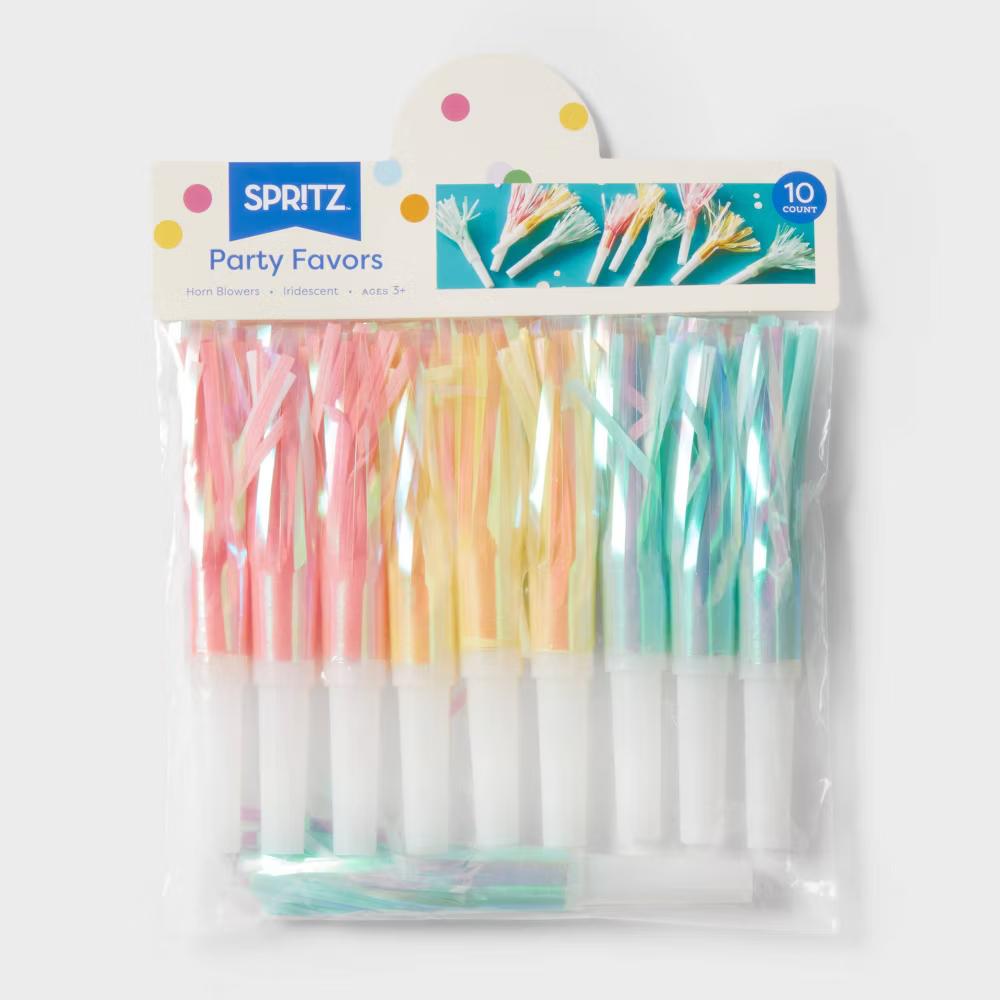 10ct Iridescent Party Blowers - Image 2