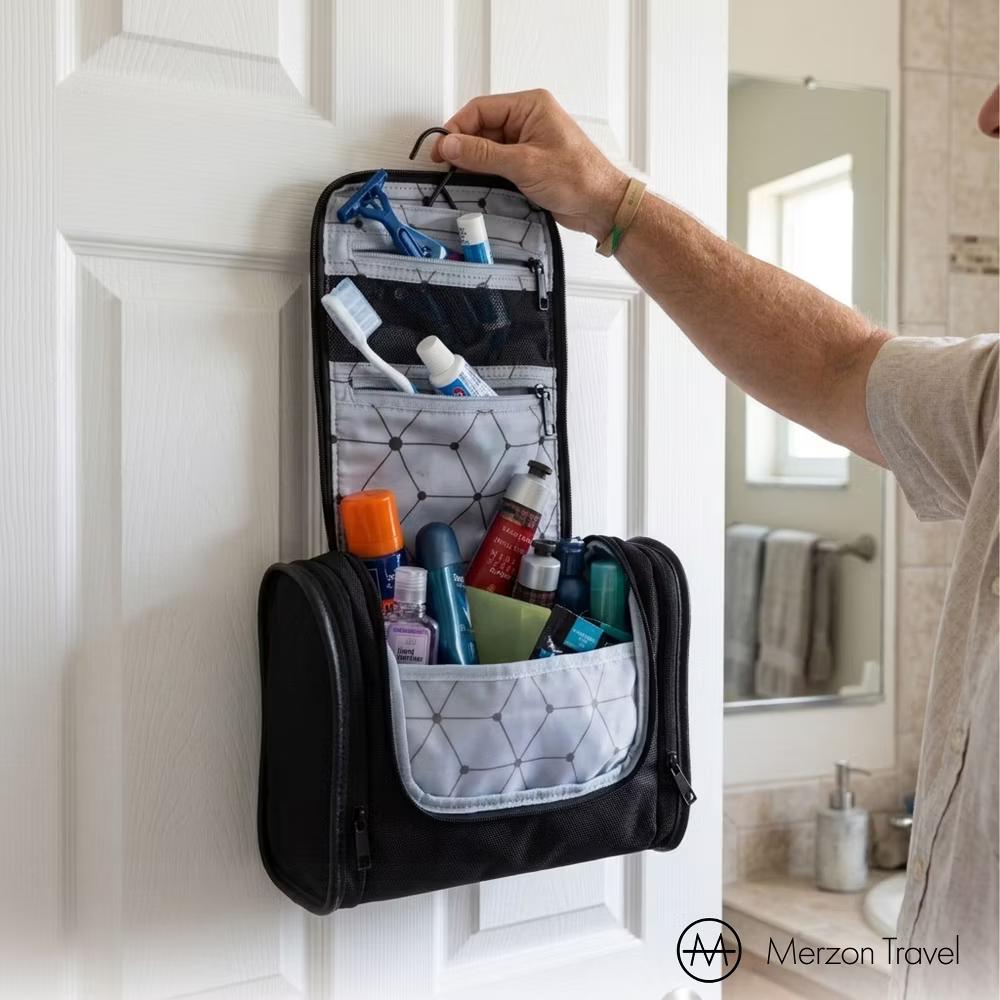 Merzon Dopp’r Ganger Travel Toiletry Kit Durable Organizer for Grooming & Travel Essentials - Image 2