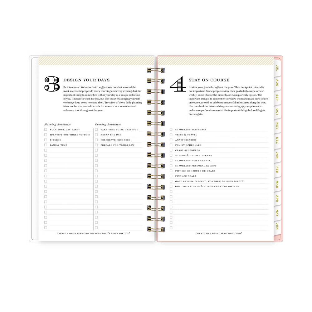 Day Designer 5"x8" 2026-2027 Planner Fiona Rose Blush Frosted Daily/Monthly Safety Wirebound - Image 8
