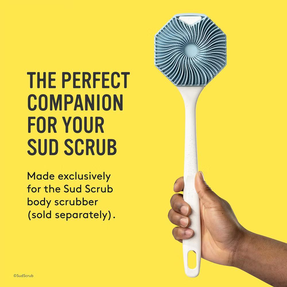 Extender Handle, Back Scrubber Attachment for Silicone Body Scrubber, Shower Scrubber for Body, Long Handled Scrub Brush, Back Brush, White - Image 6