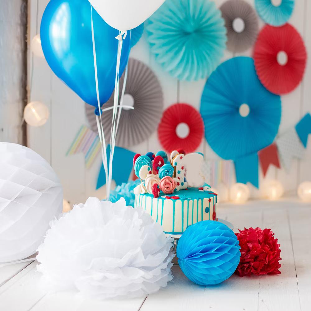 Wedding Shower Bridal Party Decoration 3 Size Paper Pom Poms Flower Ball 15 Pcs - Image 4