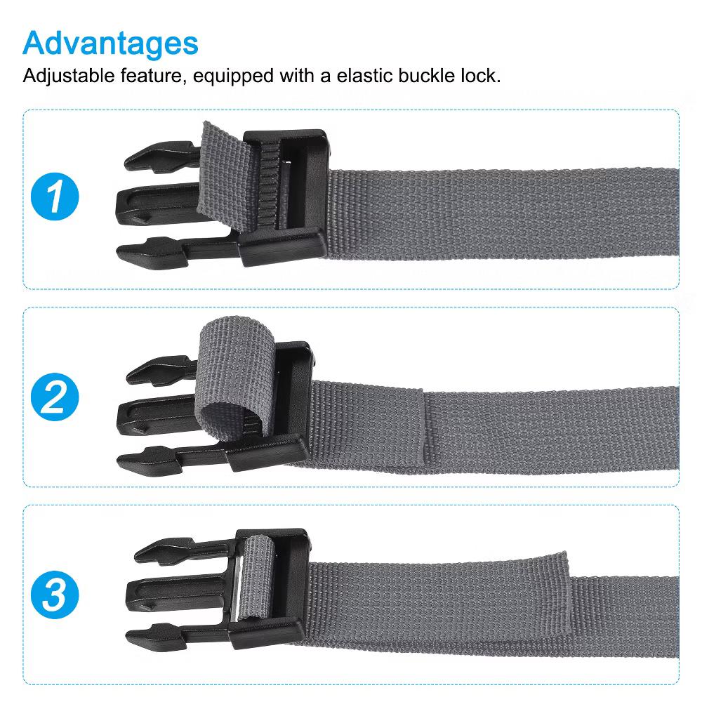 Travel Accessory Luggage Adjustable Buckle Belt Utility Strap 3 Pcs - Image 4
