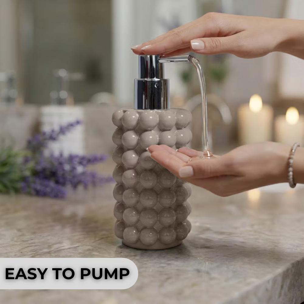 Better Trends Nova Bathroom Accessories 100% Resin Impeccably Crafted Soap Dispenser with Rust-Proof Pump for Bathroom & Kitchen Countertops - Image 4