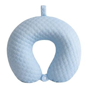 U‑Shape Memory Foam Travel Neck Pillow Plush Cover for Travel and Office Naps 1Pc