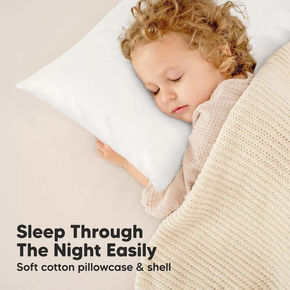 Jumbo Toddler Pillow with Pillowcase, 14X20 Soft Organic Toddler Pillows for Sleeping, Kids Travel Pillow - Image 57