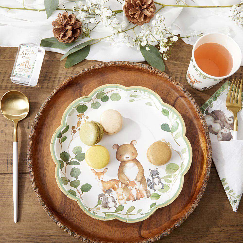 Woodland Baby 62 Piece Party Tableware Set (16 Guests) | 00250NA-KIT - Image 5
