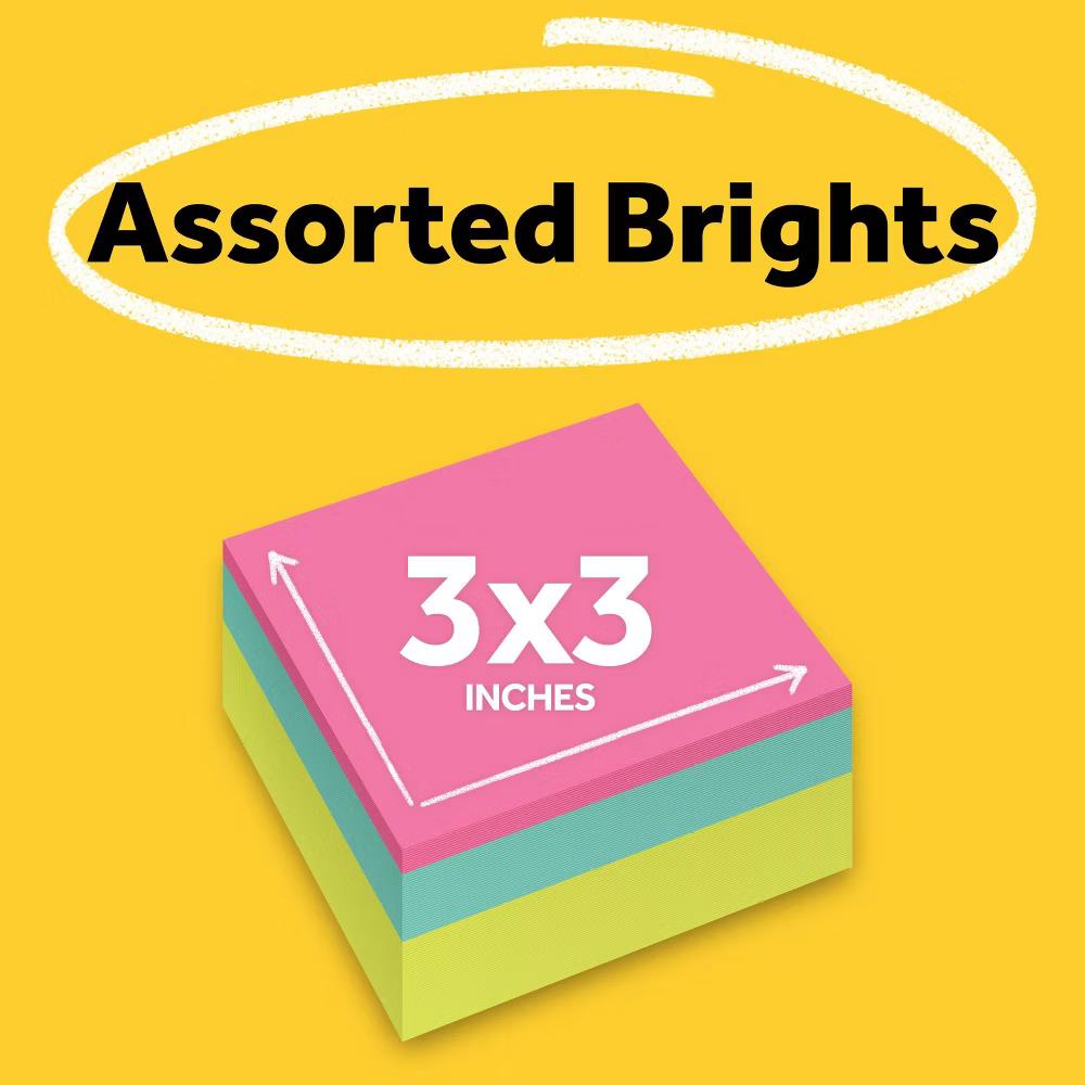3" 3" Notes Cube 400 Sheets/Cube - Pink Wave: Multicolor Sticky Notes, Uncoated Paper, Art & Design Theme - Image 5