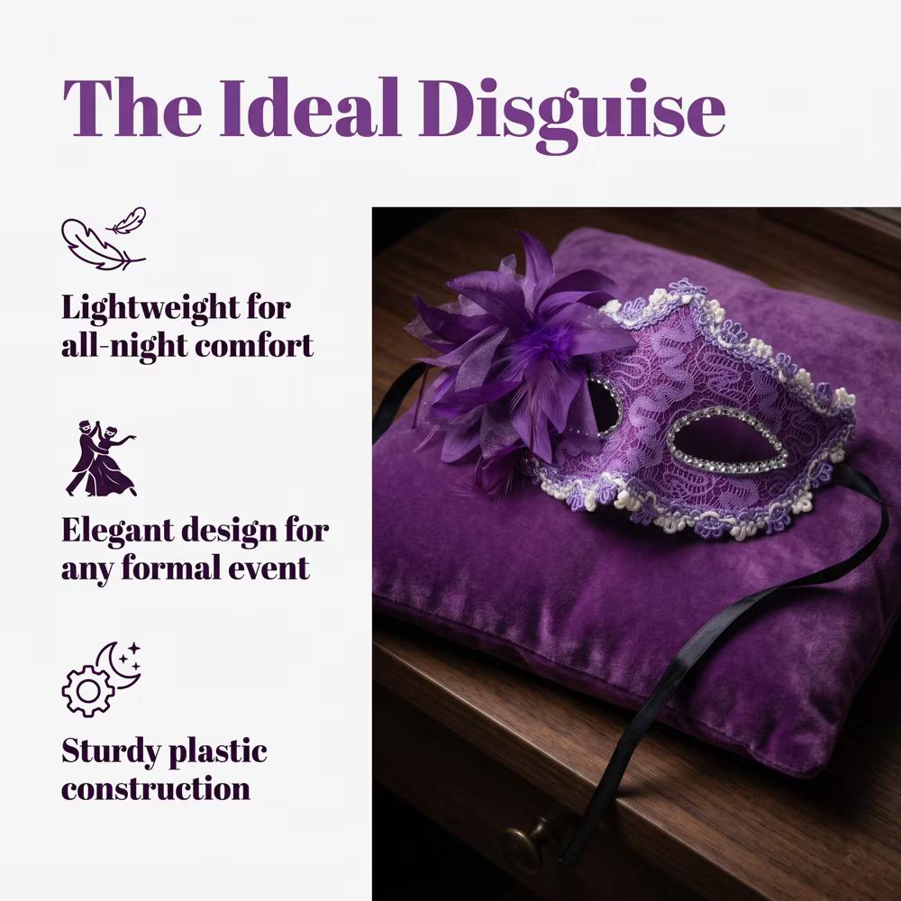 Venetian Masquerade Side Flower Rose Eye Mask for Halloween Costume Party Decor - Image 40