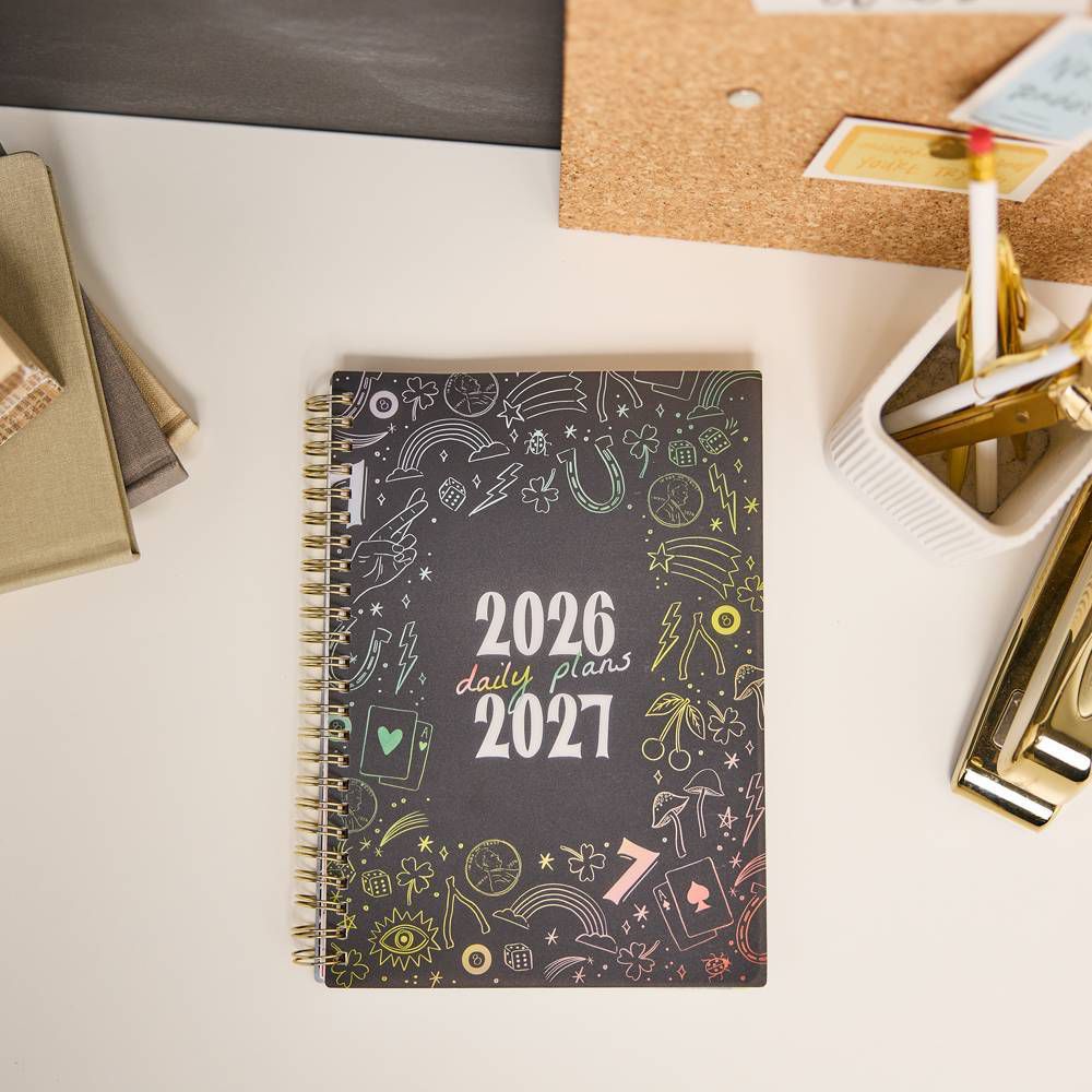 Happy Brands 6.3"x8.5" 2026-2027 Organized Lucky Day Small 12 Months Twin Loop Dated Student Planner - Image 3