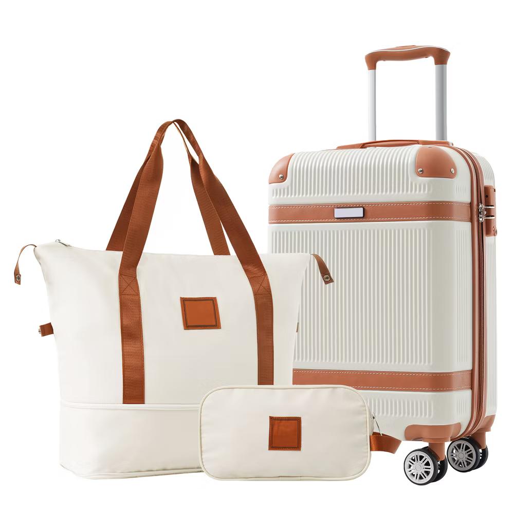 3 PCS ABS Lightweight Hard Shell Carry on Luggage(20") with Travel Bag, Spinner Wheels and TSA Lock - ModernLuxe - Image 28
