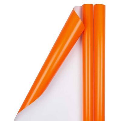 Orange Glossy Gift Wrapping Paper Roll - 2 packs of 25 Sq. Ft.: Birthday & Christmas Gift Wrap - Image 4