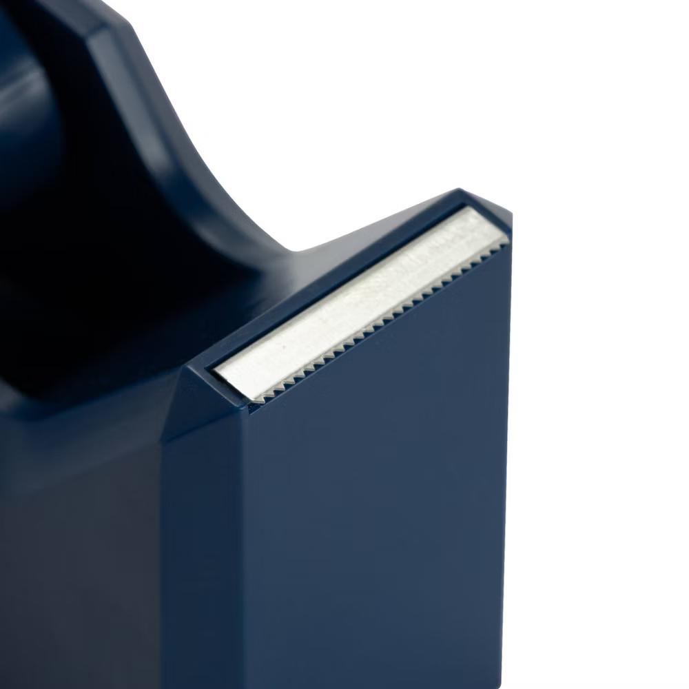 Colorful Desk Tape Dispensers - Navy Blue: Plastic File Fasteners, Stationery Clips, 1.75" Height, 2.5" Width - Image 3
