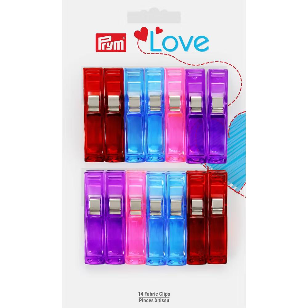 Prym 14pc Love Large Fabric Clips: Sewing Kit & Supplies, Plastic, with Carrying Case - Image 4