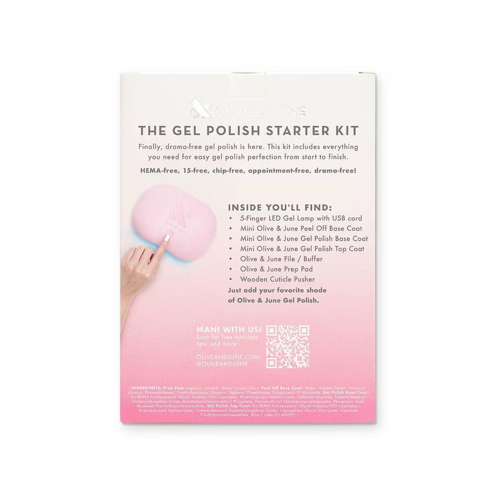 Olive & June Nail Gel Starter Kit: Electric Nail Care, USB Power Source, Includes 7 Pieces - Image 3
