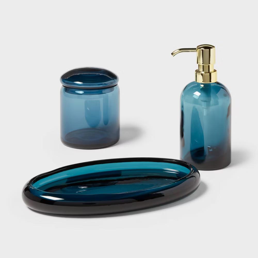 Colored Glass Bath Tray Blue - Image 3
