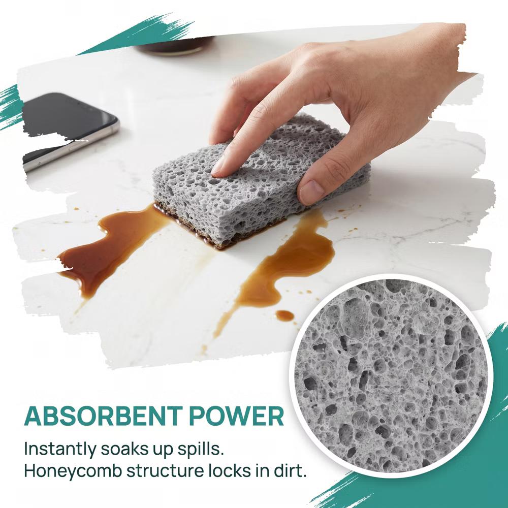 Kitchen Household Cleaning Non-Scratch Cleaning Sponge 6 Pcs - Image 24