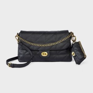 Quilted Turn Lock Clip On Pouch Bag Charm