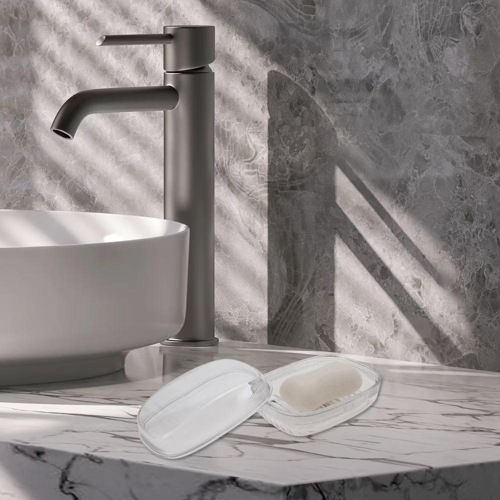 Double Layer Soap Dish with Cover 5.51"x4.13"x2.52" 1 Pc - Image 2