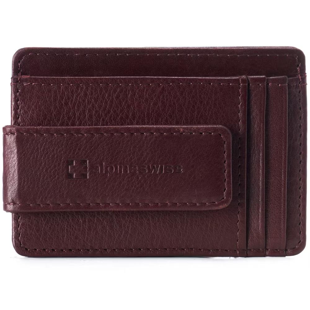 Alpine Swiss Harper Mens RFID Slim Money Clip Front Pocket Wallet Minimalist Leather ID Card Holder - Image 17