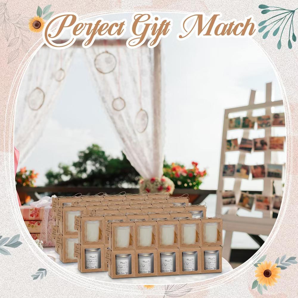 100 Set Candle Gift Boxes with 100 Transparent Window Packaging 3.35x3.35x3.94 in 100 Thank You Tags 1 Roll Rope - Image 4