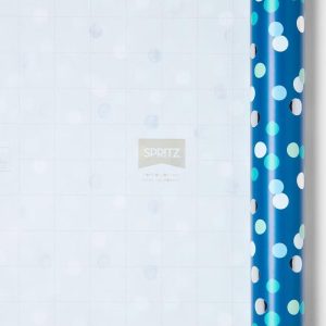 Foil Dot Gift Wrapping Paper Navy