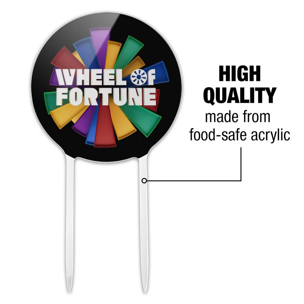 Wheel Of Fortune Wheel Of Fortune Onion Logo Acrylic Cake Topper - Image 4