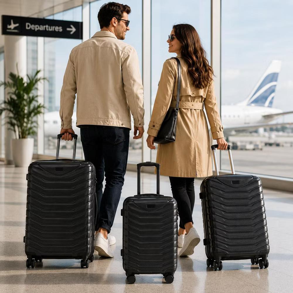 3-Piece Lightweight Luggage Set, ABS HardShell Expandable Luggage with Built-in Lock and 8 Spinner Wheels, 20"+24"+28" - Image 11