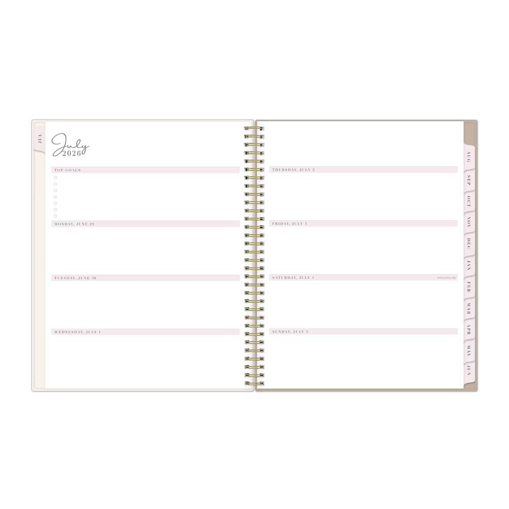 Rachel Parcell 8.5"x11" 2026-2027 Planner RP Dalmatia Tan Weekly/Monthly Safety Wirebound - Image 9