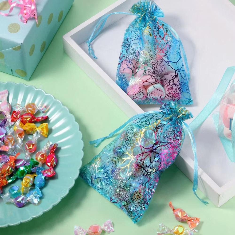 Home Collection Sheer Coralline Organza Gift Bags - Image 3