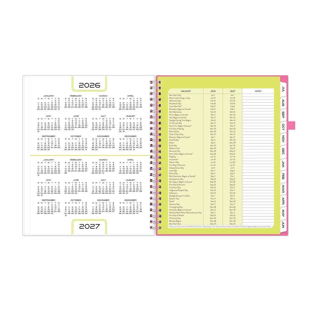 Blue Sky Your Year 7-12 Grade Weekly/Monthly Planner Wirebound 7"x9" Pink Heartsy - Image 4